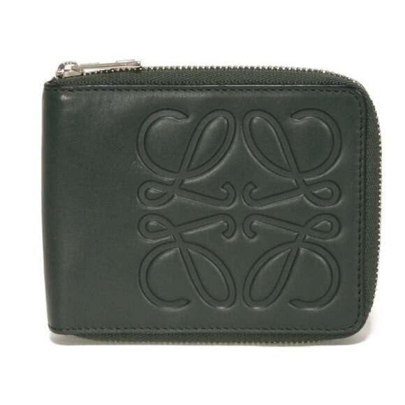 LOEWE Other - LOEWE Men's Compact Zip-Around Bifold Wallet with Anagram Embossed Design in ...